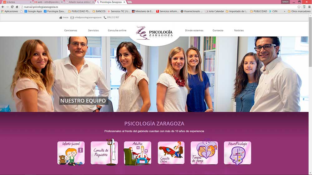 inauguracion web psicologia zaragoza